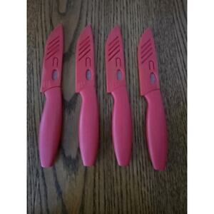 Rare Discontinued Kingsford Charcoal 9" Red Steak Knifes Set Of 4